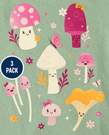 Paquete de 3 camisetas con gráfico Kindness para bebés y niñas pequeñas