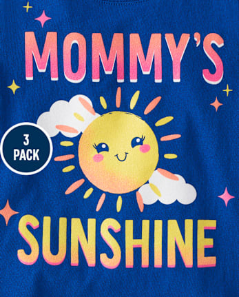 Baby And Toddler Girls Family Graphic Tee 3-Pack