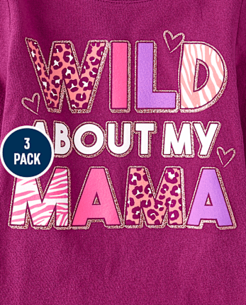 Baby And Toddler Girls Family Graphic Tee 3-Pack