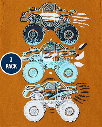 Baby And Toddler Boys Vehicle Graphic Tee 3-Pack