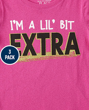 Baby And Toddler Girls Sassy Graphic Tee 3-Pack