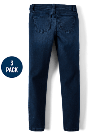 Pack de 3 vaqueros ajustados para niña