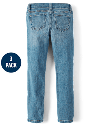 Pack de 3 vaqueros ajustados para niña