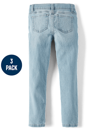 Pack de 3 vaqueros ajustados para niña