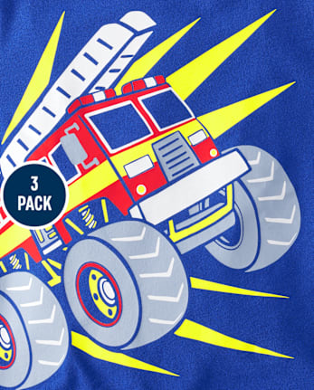 Baby And Toddler Boys Vehicle Graphic Tee 3-Pack