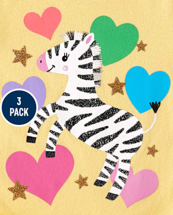 Baby And Niños pequeños Niña Animal Camisetas estampadas 3-Pack