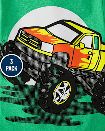 Baby And Toddler Boys Vehicle Graphic Tee 3-Pack