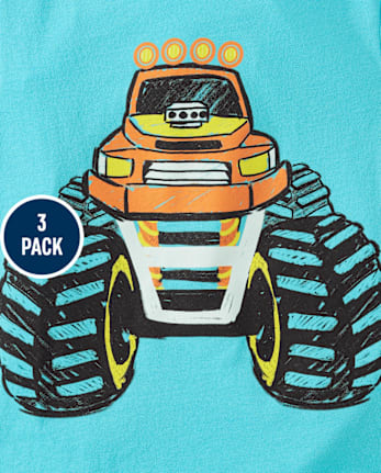 Baby And Toddler Boys Vehicle Graphic Tee 3-Pack