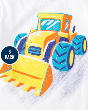 Baby And Toddler Boys Vehicle Graphic Tee 3-Pack