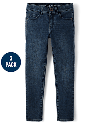 Pack de 3 vaqueros pitillo para niño - Estrecho