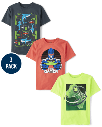 Boys Gamer Graphic Tee 3-Pack