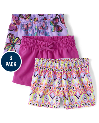 tout-petit, fille Papillon Paperbag Waist Short 3-Pack