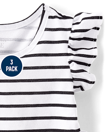 Toddler Girls Daisy Top 3-Pack