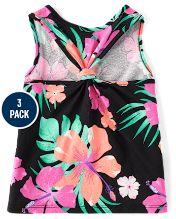 Toddler Girls Aloha Tank Top 3-Pack