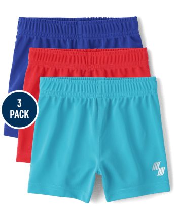 Baby And Toddler Boys Performance Basketball Shorts 3-Pack