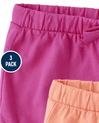 Baby Girls Ruffle Shorts 3-Pack