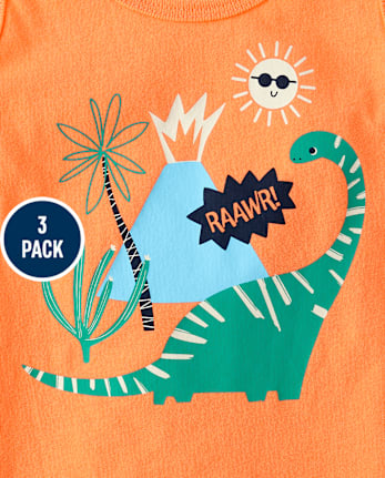 Baby And Toddler Boys Dino Tank Top 3-Pack