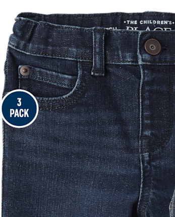 Baby And Toddler Boys Straight Jeans 3-Pack
