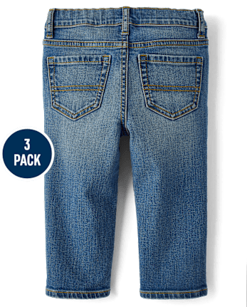 Lot de 3 jeans droits pour bébés et tout-petits garçons