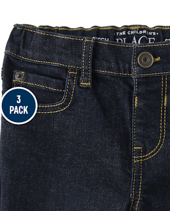 Lot de 3 jeans droits pour bébés et tout-petits garçons