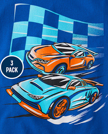 Boys Racecar Graphic Tee 3-Pack