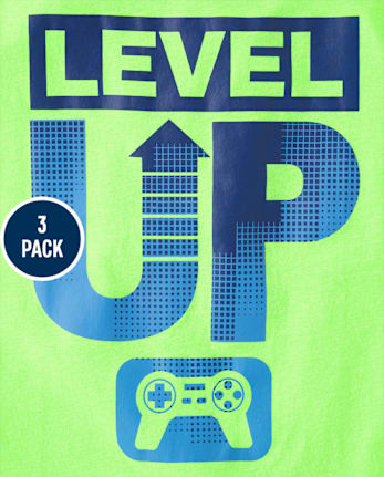 Camisetas estampadas Gamer para niño, paquete de 3
