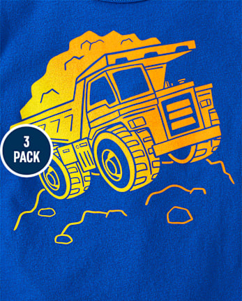 Baby And Toddler Boys Vehicle Graphic Tee 3-Pack