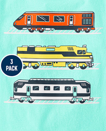 Baby And Toddler Boys Vehicle Graphic Tee 3-Pack