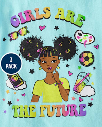 Niña Camisetas estampadas 3-Pack
