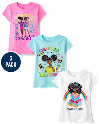 Niña Camisetas estampadas 3-Pack