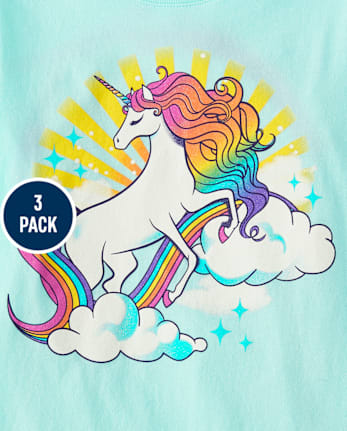 Niña Camisetas estampadas 3-Pack