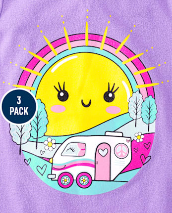 bébé et tout-petit, fille Sun T-shirt imprimé 3-Pack