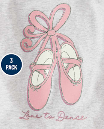Toddler Girls Ballerina Peplum Top 3-Pack