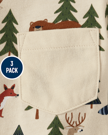 Baby And Niños pequeños Boys Animal Top 3-Pack