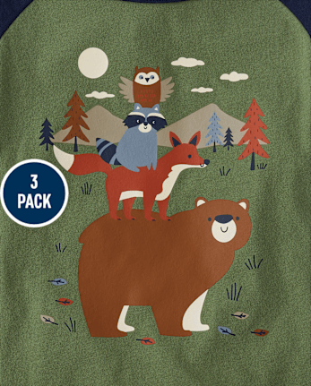 Baby And Niños pequeños Boys Animal Top 3-Pack
