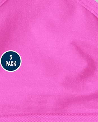 Niña Corbata Pack de 3 bralettes sin costuras con tinte