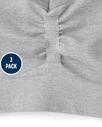 Niña Corbata Pack de 3 bralettes sin costuras con tinte