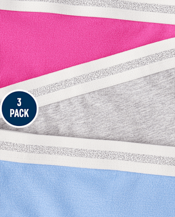 Pack de 3 bralettes con espalda cruzada para niña