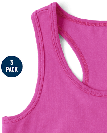 Pack de 3 bralettes con espalda cruzada para niña