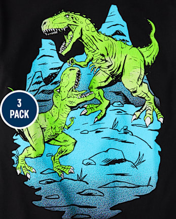 Boys Dino Graphic Tee 3-Pack - MULTI CLR