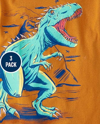 Boys Dino Graphic Tee 3-Pack - MULTI CLR