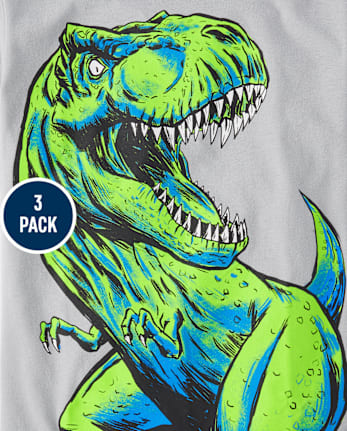 Boys Dino Graphic Tee 3-Pack - MULTI CLR