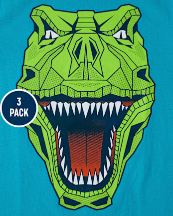 Boys Dino Graphic Tee 3-Pack - MULTI CLR