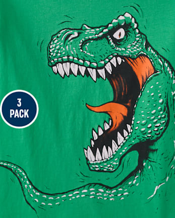Boys Dino Graphic Tee 3-Pack - MULTI CLR