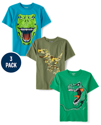 Boys Dino Graphic Tee 3-Pack - MULTI CLR