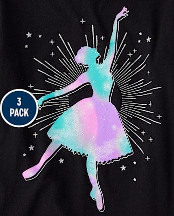 Girls Sports Graphic Tee 3-Pack - MULTI CLR