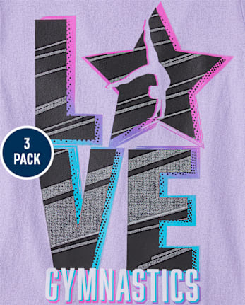 Girls Sports Graphic Tee 3-Pack - MULTI CLR
