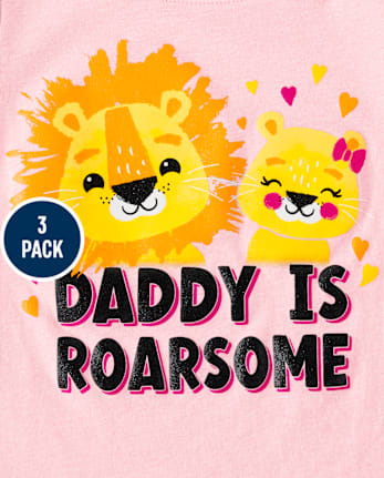 Baby And Toddler Girls Family Graphic Tee 3-Pack - MULTI CLR