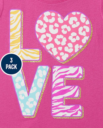 Baby And Toddler Girls Dino Graphic Tee 3-Pack - MULTI CLR