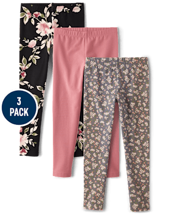 Lot de 3 Leggings Fille Imprimé